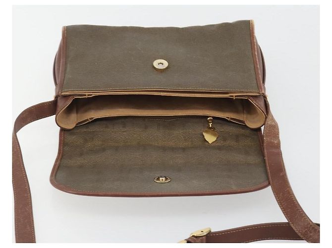 Borsa a tracolla GUCCI in tela PVC beige e oro Auth ep15035 D'oro - vista 10