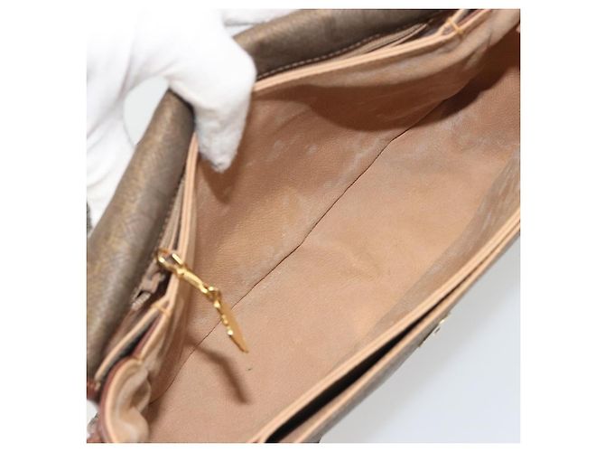 Borsa a tracolla GUCCI in tela PVC beige e oro Auth ep15035 D'oro - vista 11