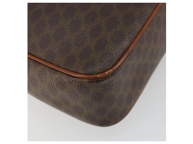 Céline Borsa a Spalla CELINE Macadam Canvas PVC Pelle Marrone Oro Auth 187894 D'oro - vista 17