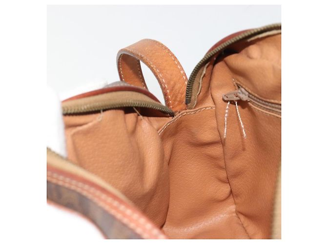 Céline Borsa a Spalla CELINE Macadam Canvas PVC Pelle Marrone Oro Auth 187894 D'oro - vista 20