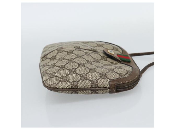 Borsa a Spalla GUCCI GG Supreme Web Sherry Line PVC Beige 904 02 047 Auth BA13710 - vista 4