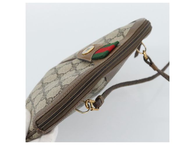Borsa a Spalla GUCCI GG Supreme Web Sherry Line PVC Beige 904 02 047 Auth BA13710 - vista 6