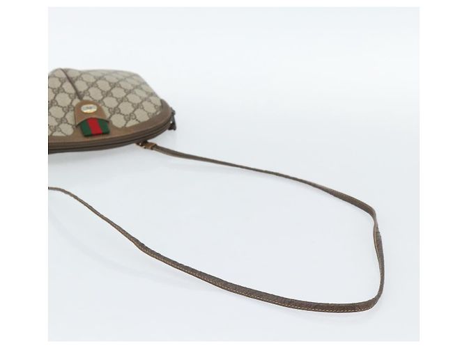 Borsa a Spalla GUCCI GG Supreme Web Sherry Line PVC Beige 904 02 047 Auth BA13710 - vista 7