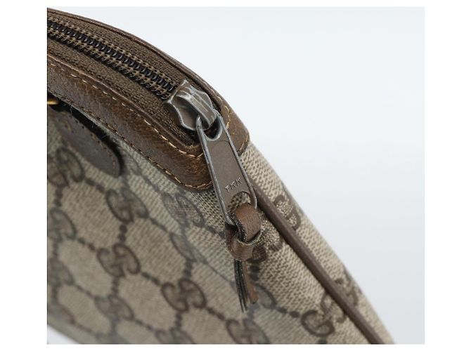 Borsa a Spalla GUCCI GG Supreme Web Sherry Line PVC Beige 904 02 047 Auth BA13710 - vista 9