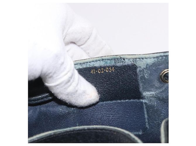 Bolsa de Ombro GUCCI GG Supreme Sherry Line PVC Azul Marinho Ouro 41 02 034 Auth 189963 Dourado - vista 12
