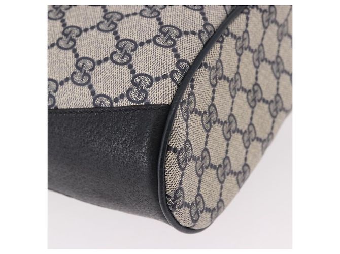 Bolsa de Ombro GUCCI GG Supreme Sherry Line PVC Azul Marinho Ouro 41 02 034 Auth 189963 Dourado - vista 15