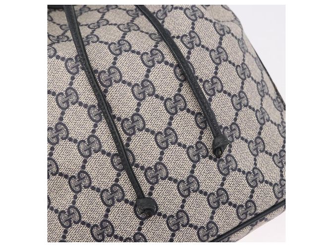 Bolsa de Ombro GUCCI GG Supreme Sherry Line PVC Azul Marinho Ouro 41 02 034 Auth 189963 Dourado - vista 18