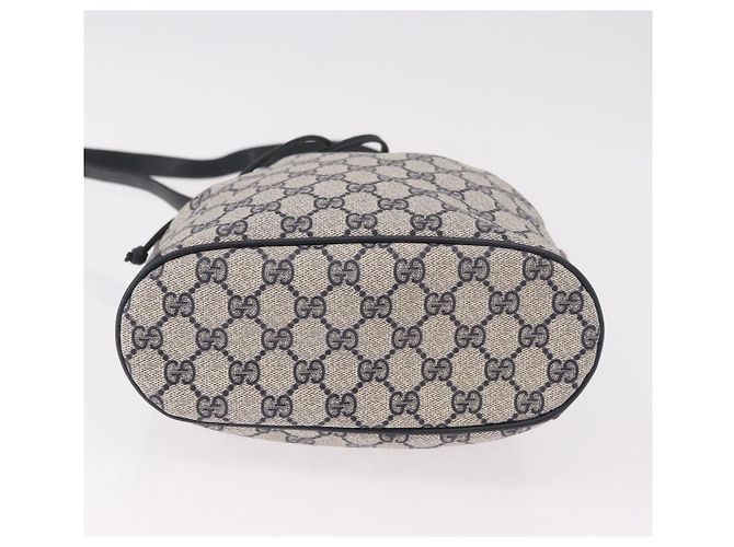 Bolsa de Ombro GUCCI GG Supreme Sherry Line PVC Azul Marinho Ouro 41 02 034 Auth 189963 Dourado - vista 5