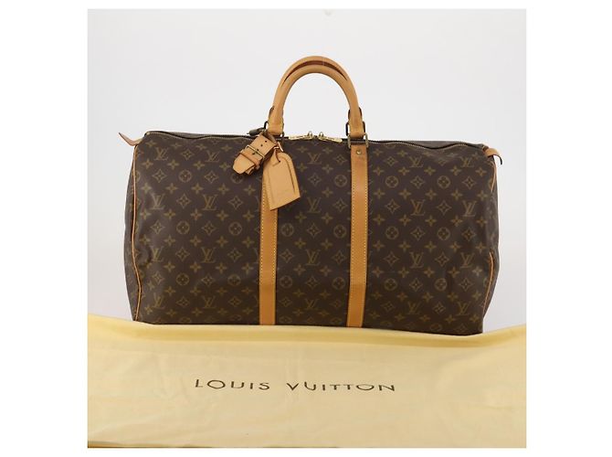 LOUIS VUITTON Monogram Keepall 55 Boston Bag M41424 LV Auth 188502SAV Monogramma - vista 12