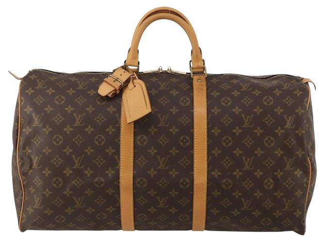 LOUIS VUITTON Monogram Keepall 55 Boston Bag M41424 LV Auth 188502SAV Monogramma - vista 13