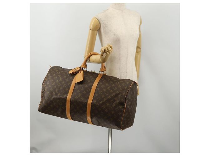LOUIS VUITTON Monogram Keepall 55 Boston Bag M41424 LV Auth 188502SAV Monogramma - vista 24