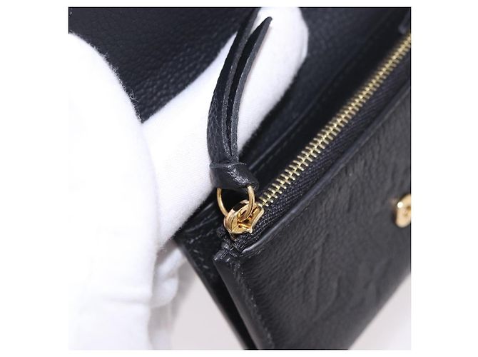 LOUIS VUITTON Monogram Empreinte Porte Monnaie Rosary Black M81455 Auth 189016 Negro - vista 11