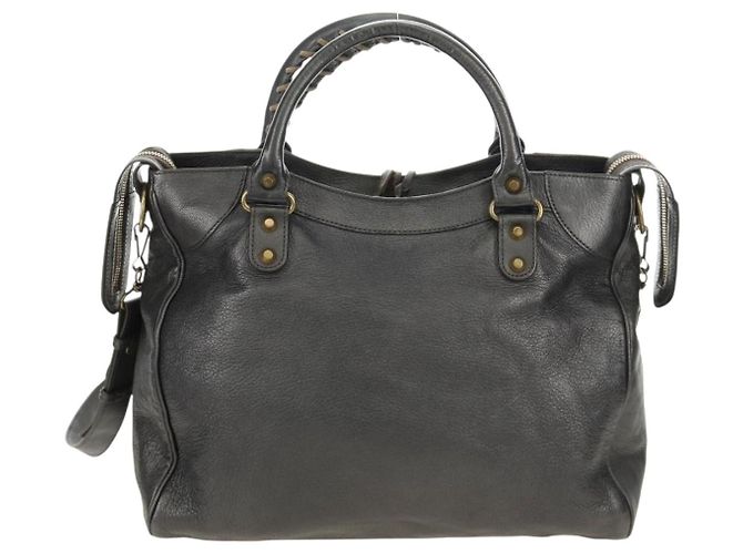 BALENCIAGA Borsa Classic Vero in Pelle Grigia 235216 Auth 189775SM - vista 2