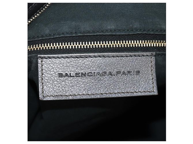 BALENCIAGA Borsa Classic Vero in Pelle Grigia 235216 Auth 189775SM - vista 25