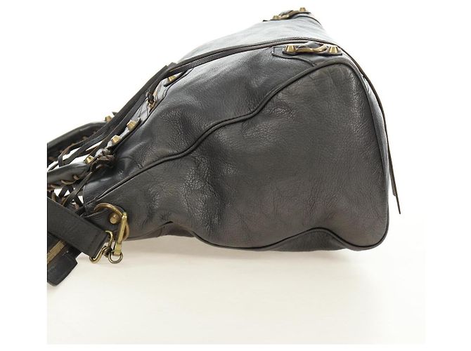 BALENCIAGA Borsa Classic Vero in Pelle Grigia 235216 Auth 189775SM - vista 3