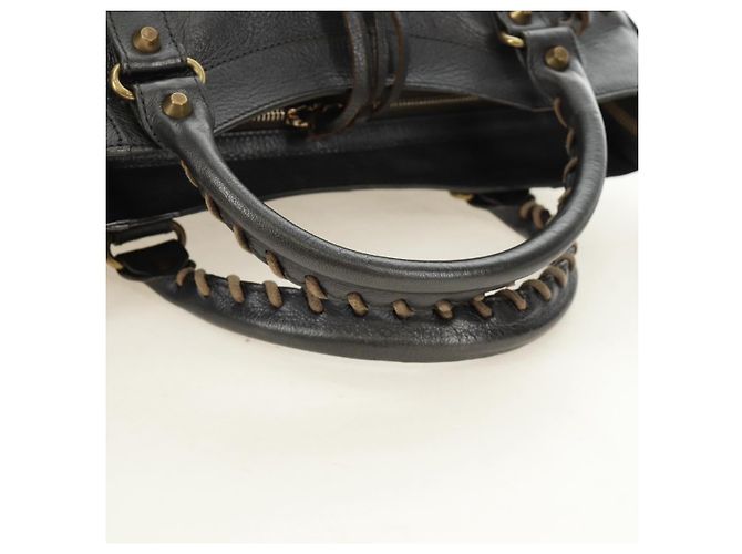 BALENCIAGA Borsa Classic Vero in Pelle Grigia 235216 Auth 189775SM - vista 7