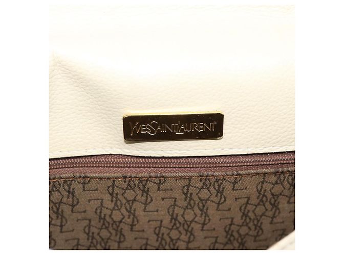 Borsa a Spalla SAINT LAURENT in Pelle Beige Oro Auth bs35833 D'oro - vista 17