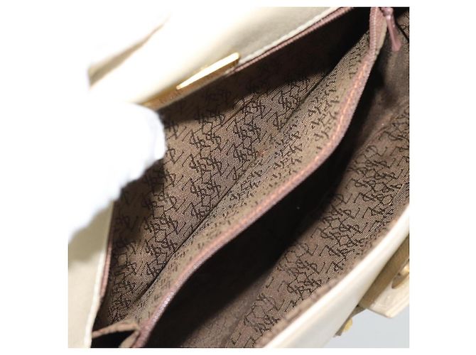 Borsa a Spalla SAINT LAURENT in Pelle Beige Oro Auth bs35833 D'oro - vista 21