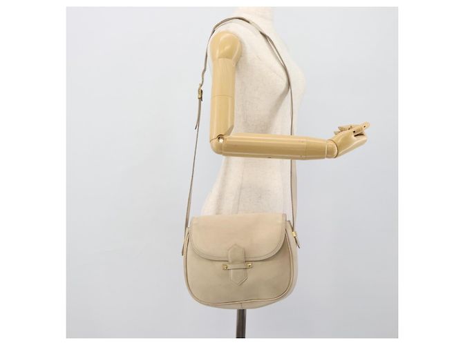 Borsa a Spalla SAINT LAURENT in Pelle Beige Oro Auth bs35833 D'oro - vista 24