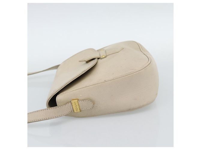 Borsa a Spalla SAINT LAURENT in Pelle Beige Oro Auth bs35833 D'oro - vista 3