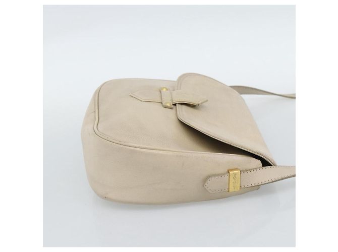 Borsa a Spalla SAINT LAURENT in Pelle Beige Oro Auth bs35833 D'oro - vista 4