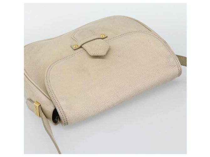 Borsa a Spalla SAINT LAURENT in Pelle Beige Oro Auth bs35833 D'oro - vista 6
