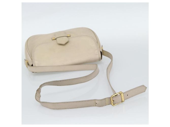 Borsa a Spalla SAINT LAURENT in Pelle Beige Oro Auth bs35833 D'oro - vista 7
