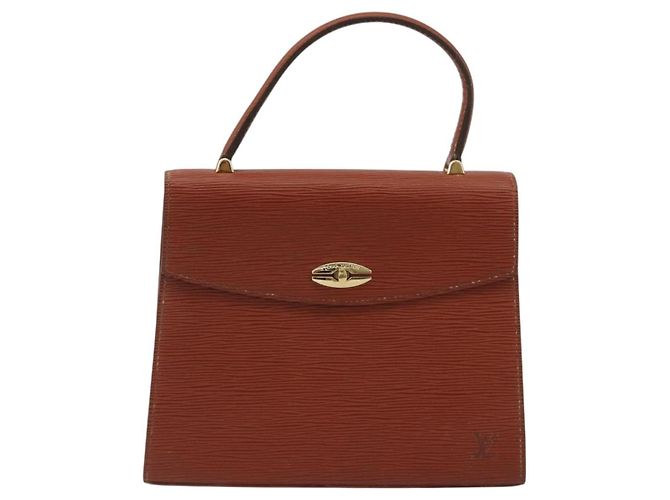 Borsa LOUIS VUITTON Epi Malesherbes Marrone M52373 LV Auth 188584 - vista 13