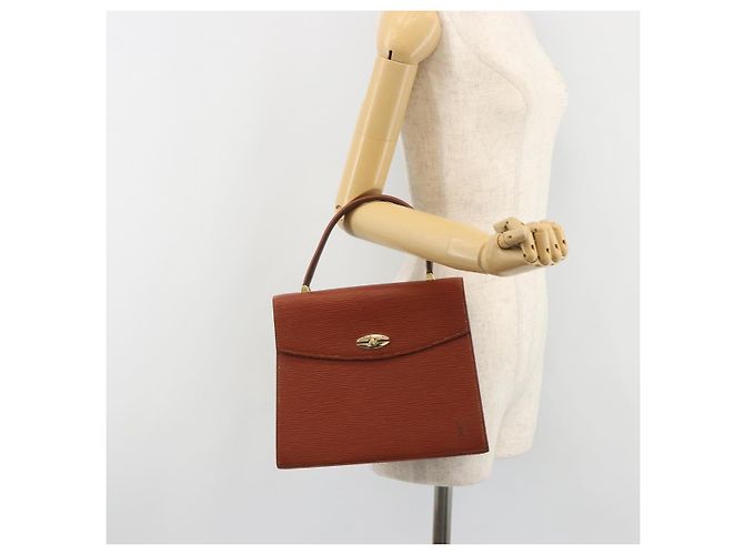Borsa LOUIS VUITTON Epi Malesherbes Marrone M52373 LV Auth 188584 - vista 23