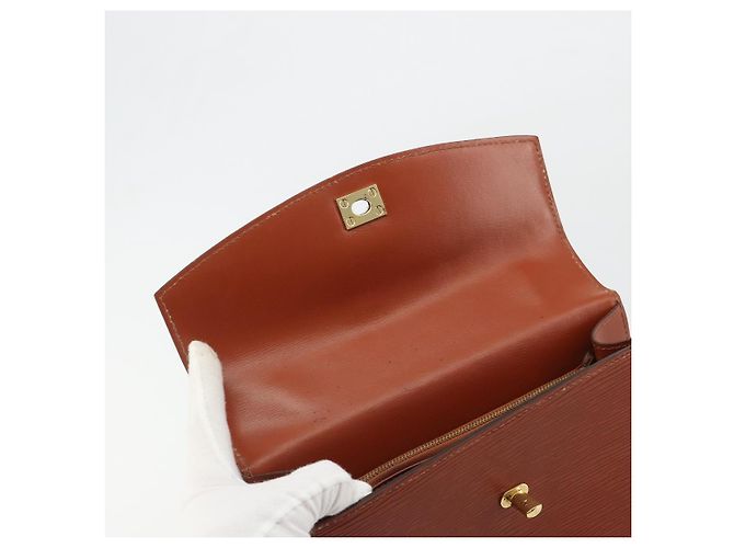 Borsa LOUIS VUITTON Epi Malesherbes Marrone M52373 LV Auth 188584 - vista 9