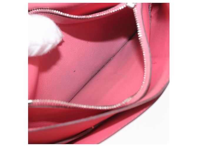 Hermès HERMES Dogon GM Long Wallet Leather Pink Silver Auth bs35743 Argento Rosa - vista 11