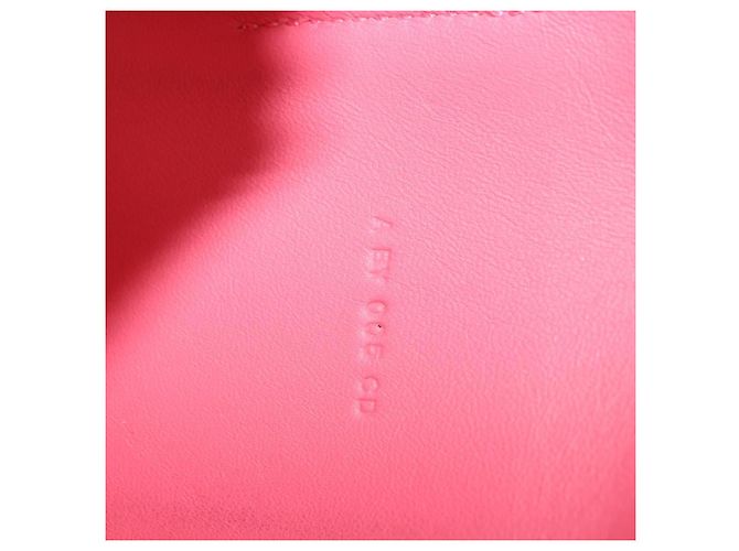 Hermès HERMES Dogon GM Long Wallet Leather Pink Silver Auth bs35743 Argento Rosa - vista 12