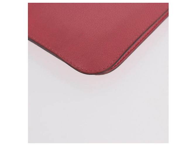 Hermès HERMES Dogon GM Long Wallet Leather Pink Silver Auth bs35743 Argento Rosa - vista 14