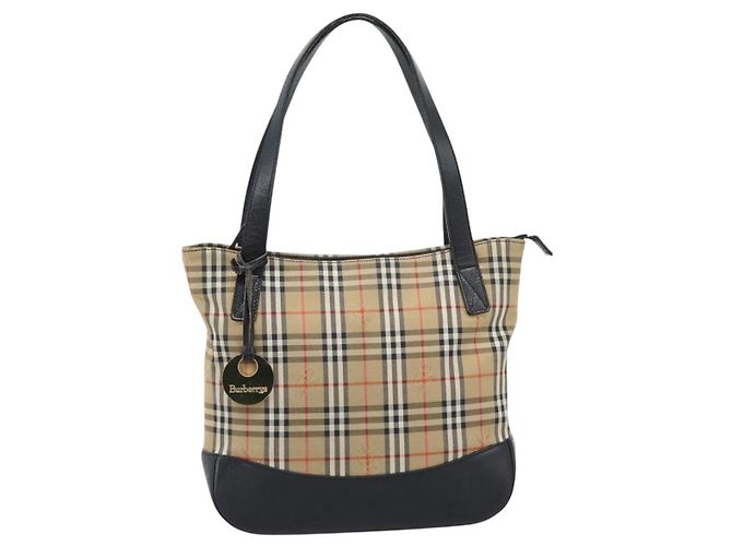 Burberry Nova Check Handtasche Canvas Beige Gold Authentisch ep14987 Golden - Ansicht 13