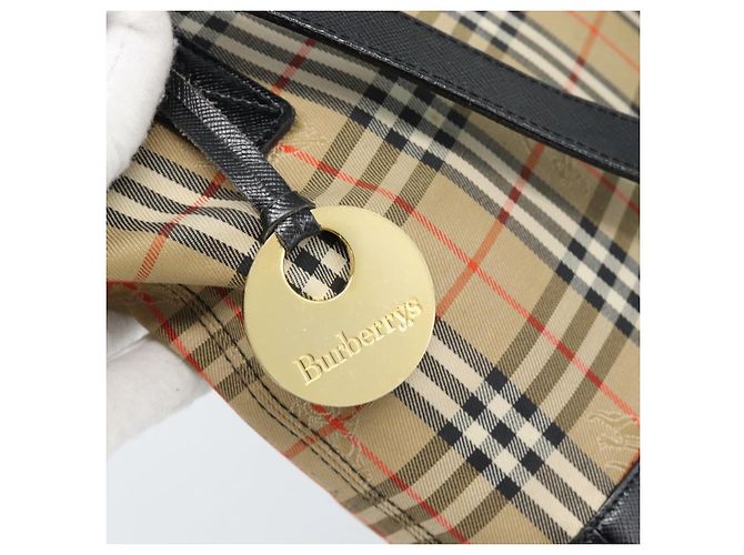Burberry Nova Check Handtasche Canvas Beige Gold Authentisch ep14987 Golden - Ansicht 18