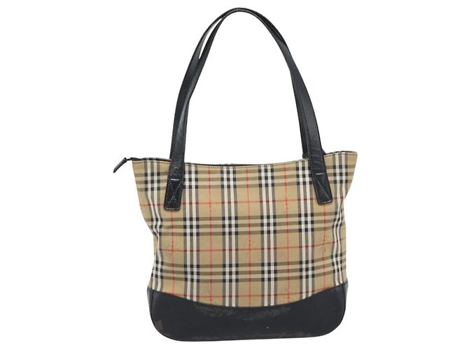 Burberry Nova Check Handtasche Canvas Beige Gold Authentisch ep14987 Golden - Ansicht 2