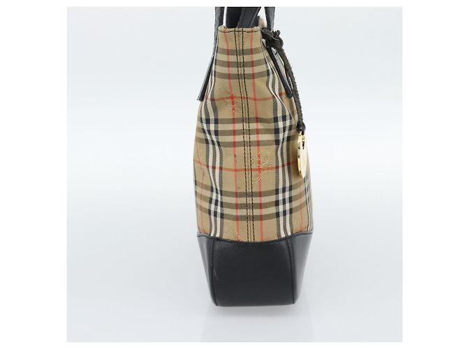 Burberry Nova Check Handtasche Canvas Beige Gold Authentisch ep14987 Golden - Ansicht 3