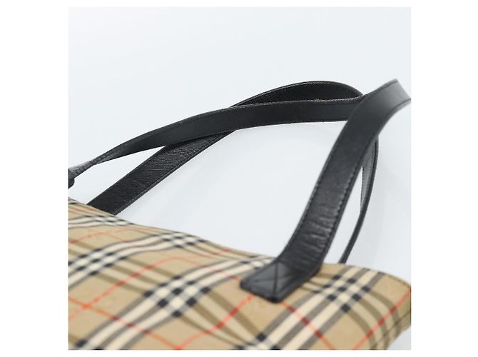 Burberry Nova Check Handtasche Canvas Beige Gold Authentisch ep14987 Golden - Ansicht 8