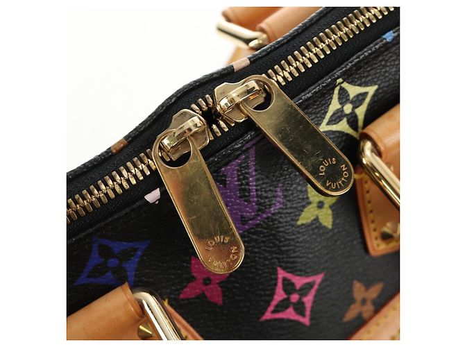 LOUIS VUITTON Borsa Monogram Multicolor Alma Black M92646 LV Auth BA13683SAV Nero - vista 9