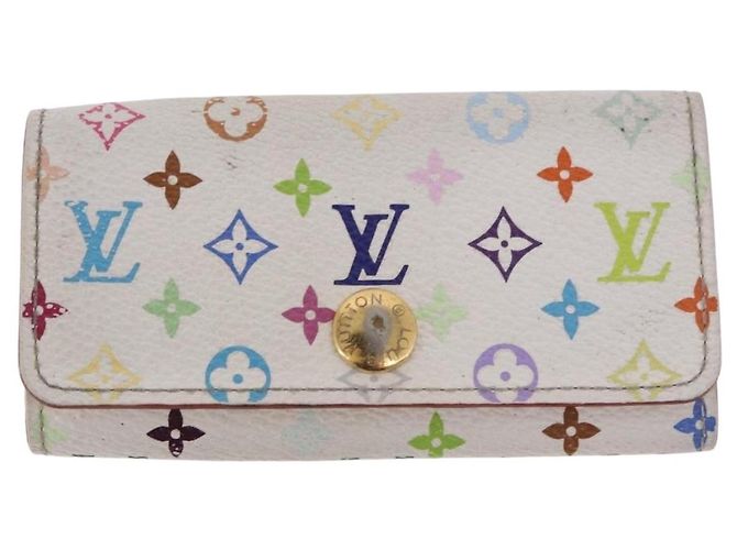 LOUIS VUITTON Multicolor Multicles 4 Key Case 2 Set White LV Auth bs35901 Bianco - vista 2