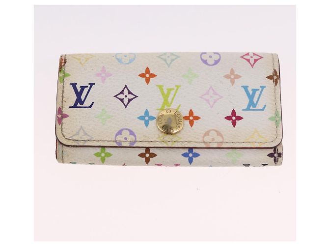 LOUIS VUITTON Multicolor Multicles 4 Key Case 2 Set White LV Auth bs35901 Bianco - vista 9