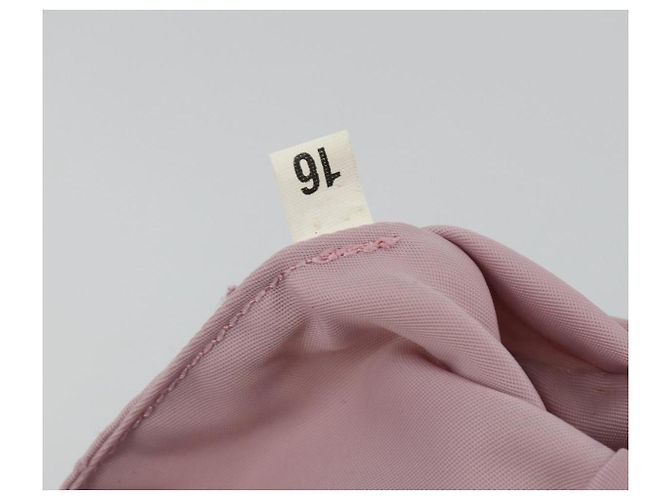 PRADA Accessory Pouch Nylon Pink Silver Auth 189497 Silvery - view 12
