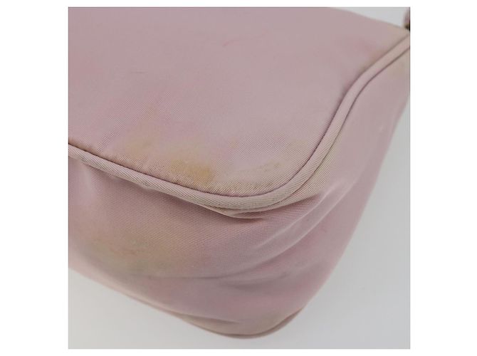 PRADA Accessory Pouch Nylon Pink Silver Auth 189497 Silvery - view 14
