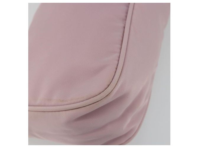PRADA Accessory Pouch Nylon Pink Silver Auth 189497 Silvery - view 15