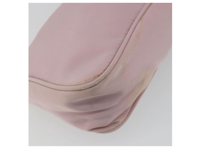 PRADA Accessory Pouch Nylon Pink Silver Auth 189497 Silvery - view 17