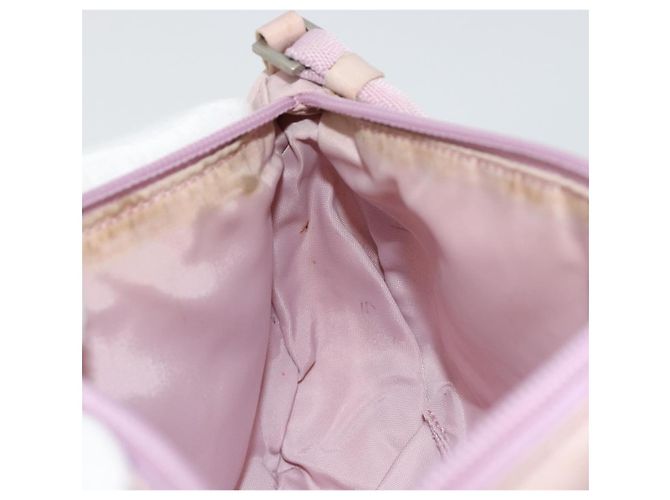PRADA Accessory Pouch Nylon Pink Silver Auth 189497 Silvery - view 21
