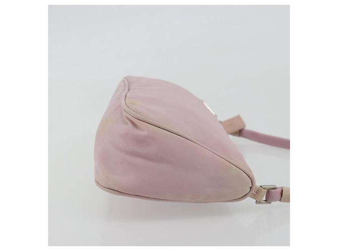PRADA Accessory Pouch Nylon Pink Silver Auth 189497 Silvery - view 3