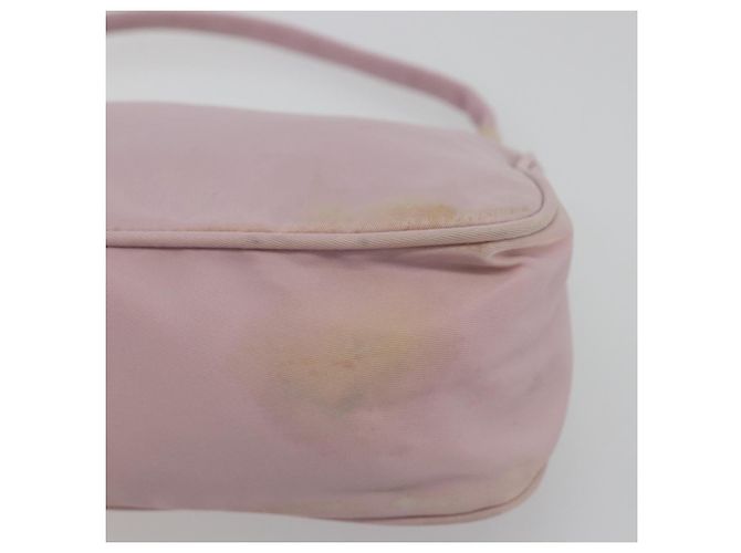 PRADA Accessory Pouch Nylon Pink Silver Auth 189497 Silvery - view 6