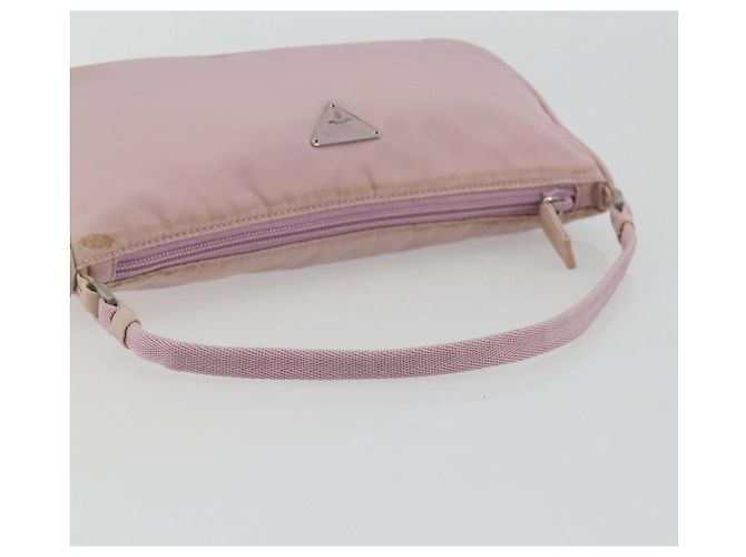 PRADA Accessory Pouch Nylon Pink Silver Auth 189497 Silvery - view 8