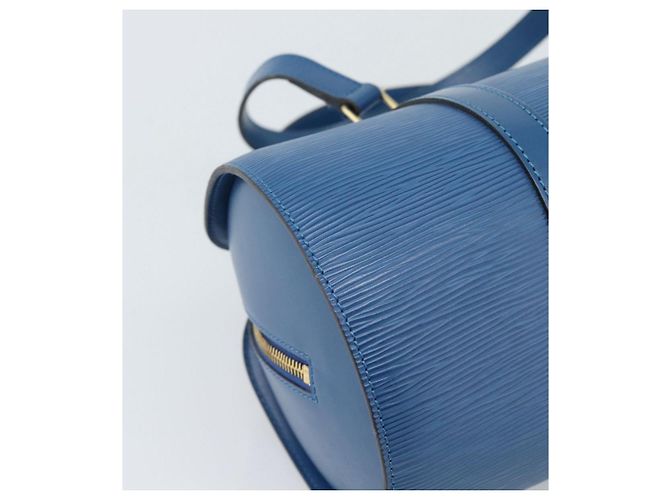 Borsa LOUIS VUITTON Epi Soufflot Blu M52225 LV Auth 189801A - vista 16